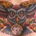 Tattoos - owl with clocks - 56527